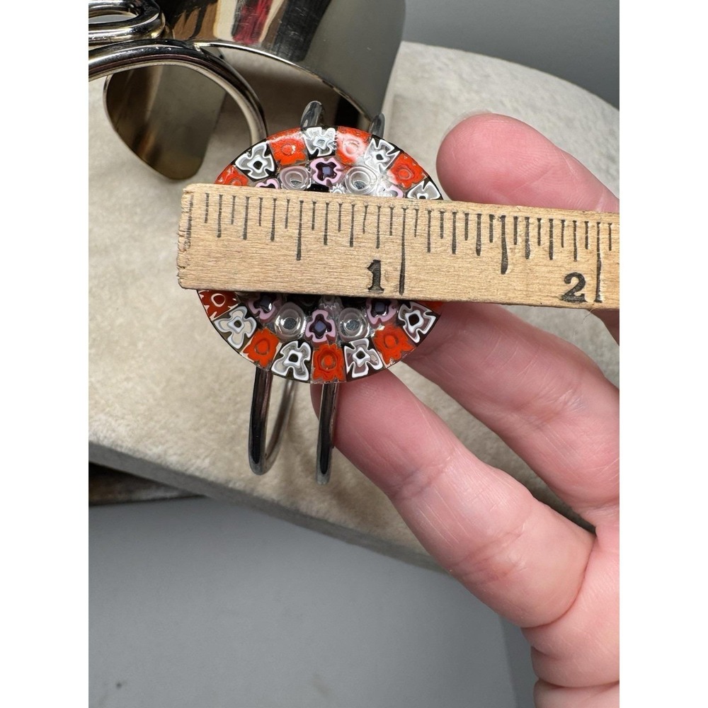 VTG Lot 3 Silver Tone Metal Cuff Bracelets Clamper Boho Western Statement Bangle - Picture 6 of 11